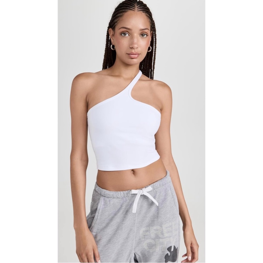 Beyond Yoga White xs Spacedye Outset One Shoulder Cropped Tank